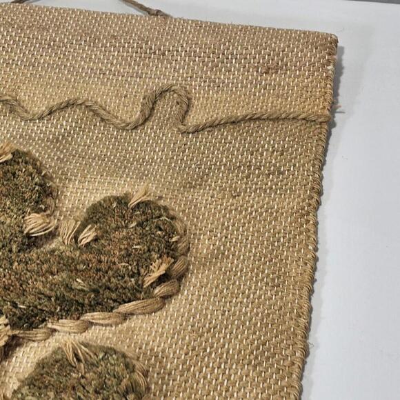 Vintage 1986 ICA Wall Hanging Southwest Woven Jute Textured 3D Cactus Tapestry - Picture 8 of 15